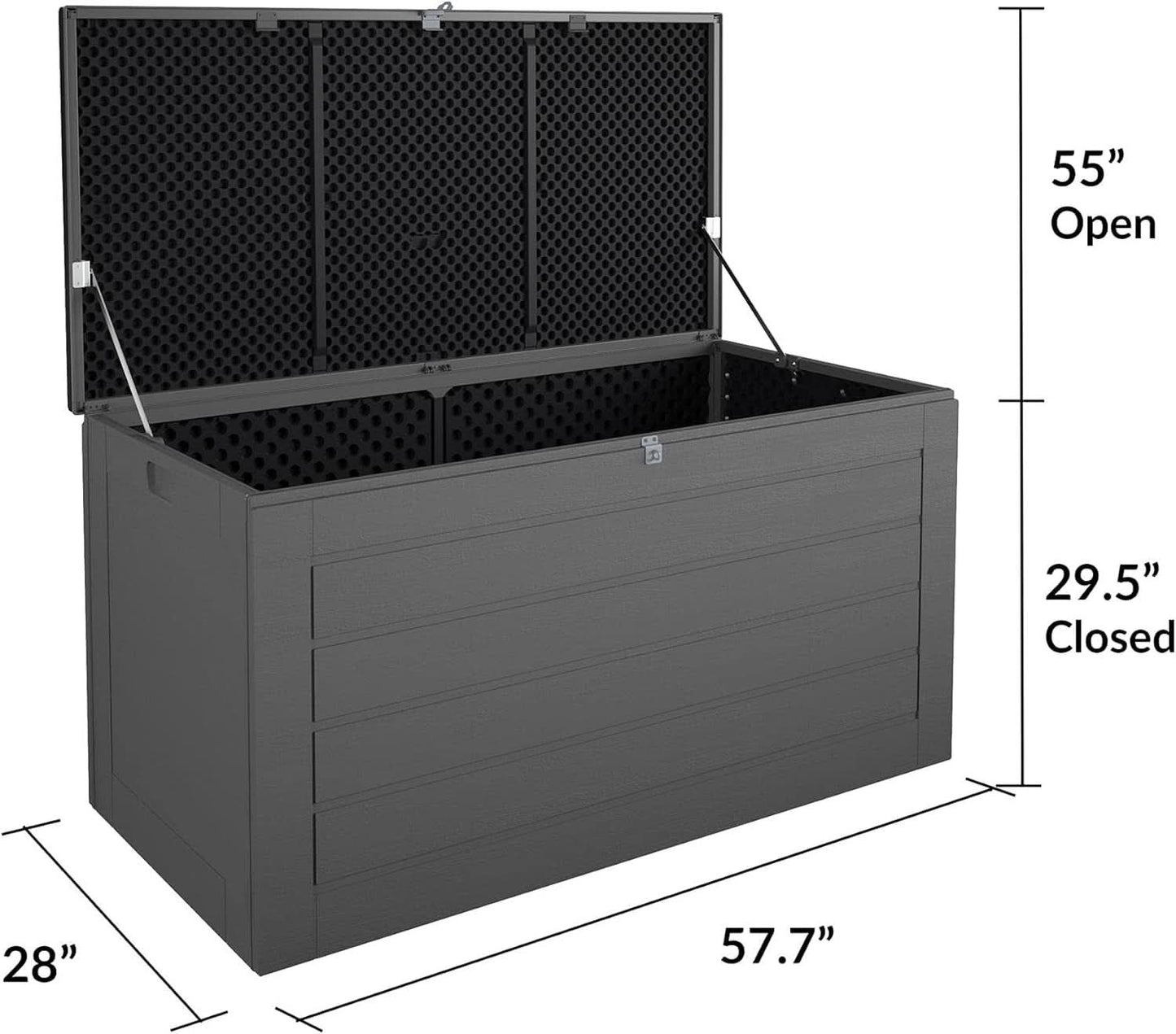 Extra Large Outdoor Patio Storage Deck Box 180 Gallons