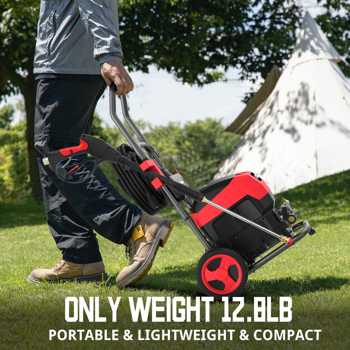 180PSI 1.2GPM Electric Pressure Washer DB1001-W