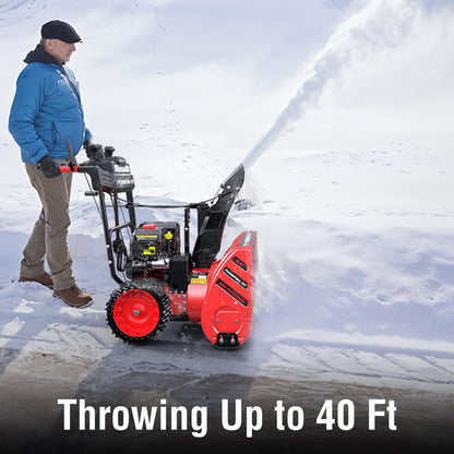24'' 252cc Two Stage Self-Propelled Gas Snow Blower w/ Electric Start DB7109 (Web Exclusive)