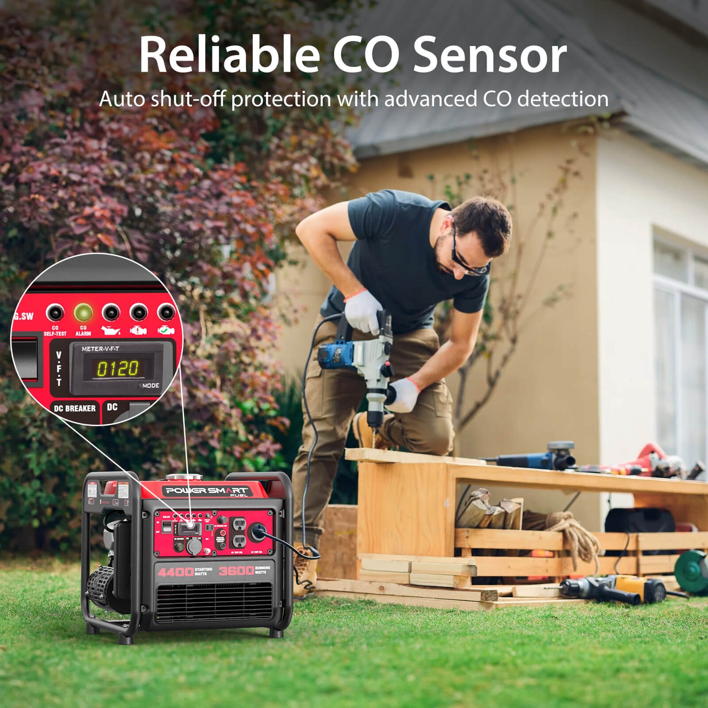 Preorder: 4400W Open Frame Inverter Generator w/ CO Alert DL5040-W