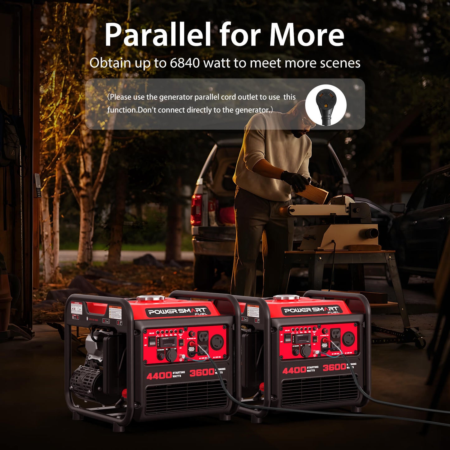 Preorder: 4400W Open Frame Inverter Generator w/ CO Alert DL5040-W