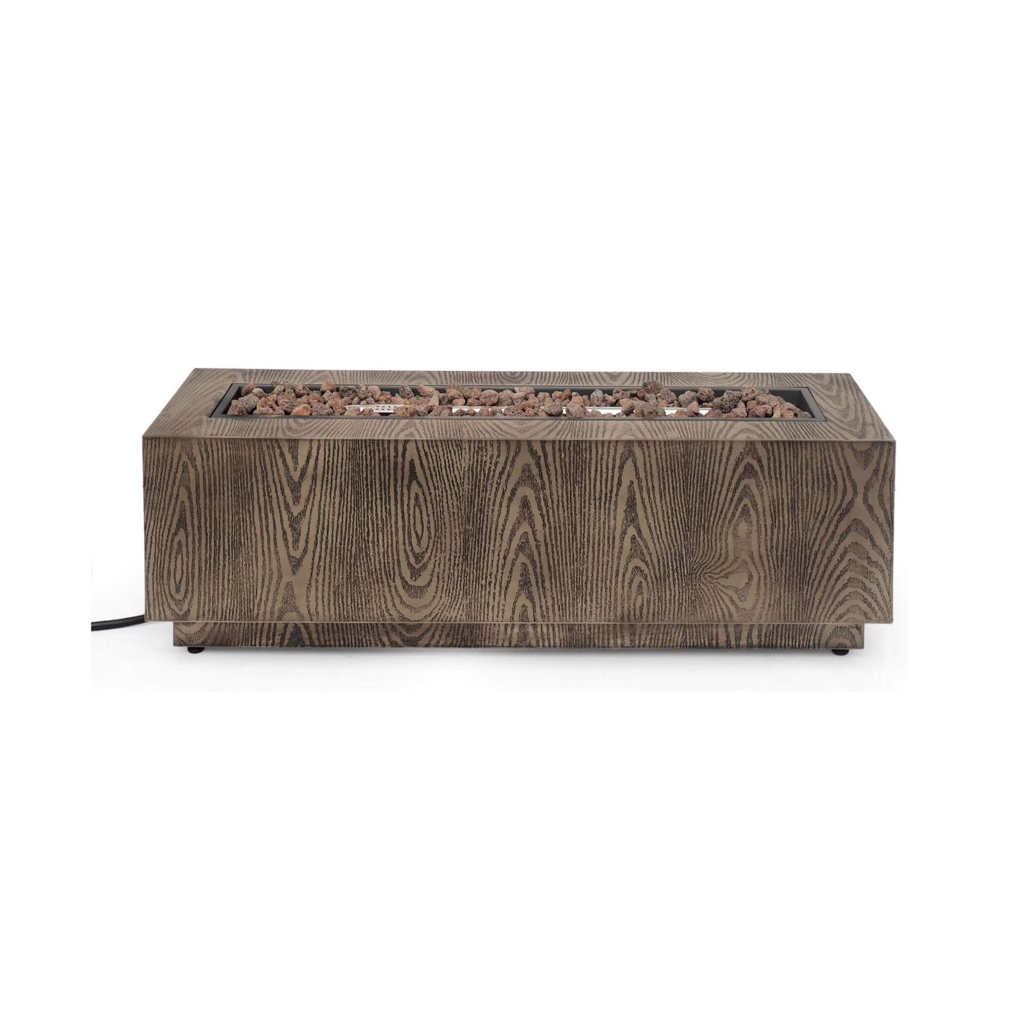 Alora 48-Inch Modern 50K BTU Outdoor Rectangular Propane Gas Fire Pit With Lava Rocks (SAK82521)