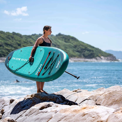 Aqua Marina Breeze 9FT Green Compact Inflatable SUP With Drop Stitch Light Technology [BT-23BRP] (SAK68745)