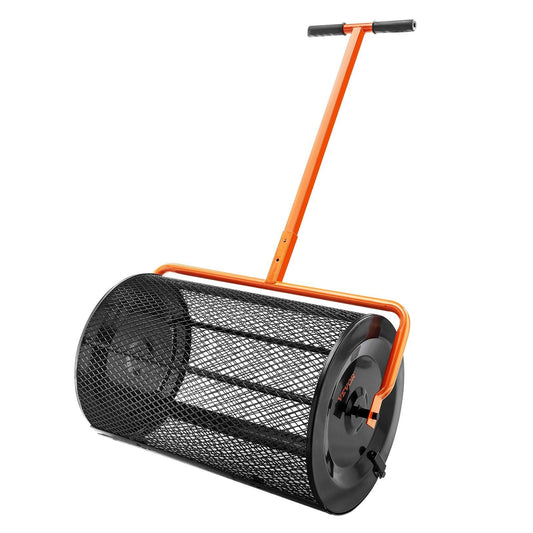 Compost Spreader Peat Moss Spreader 24 inch Wide 24.4-26.4" Height Adjustable Lawn & Garden Spreaders Compost; Top Soil; Mulch - Durable Lightweight Multi-Purpose Yard Care Equipment