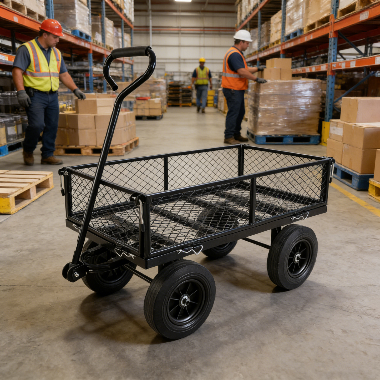 Solid Wheels Garden Cart Wagon