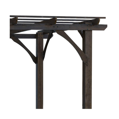 [10X12FT] Alora Premium Outdoor Brown Cedar Wood Pergola For Spacious Patios (SAK45639)