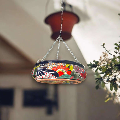 Handmade Talavera Hanging Flower Pot | Mexican Planter for Home Decor