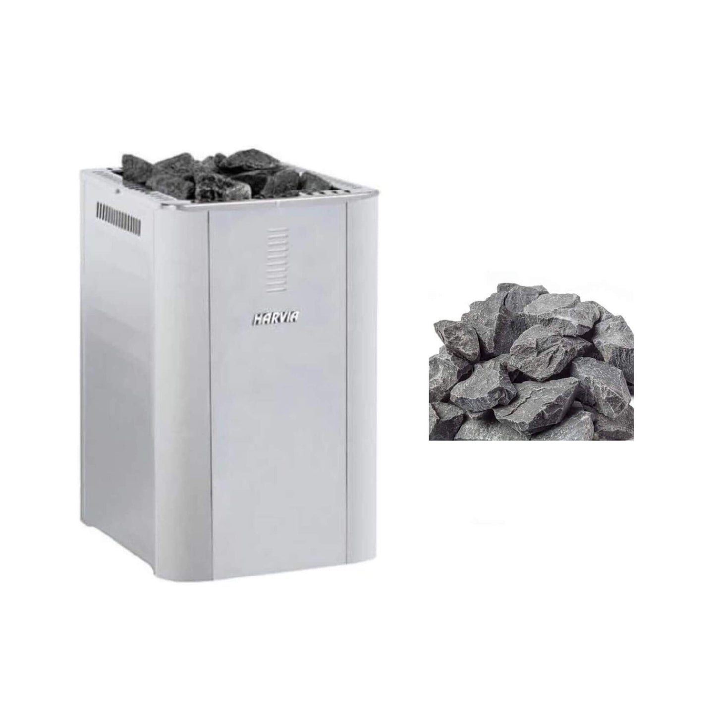 Harvia Duo Series Stainless Steel Wood Sauna Stove With Sauna Stones [WK200SLUX/WK360SLUX] (SAK68420)