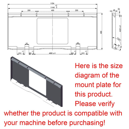 Heavy-Duty 72-Inch Hydraulic Brush Mower Skid Steer Attachment (SAK96502)