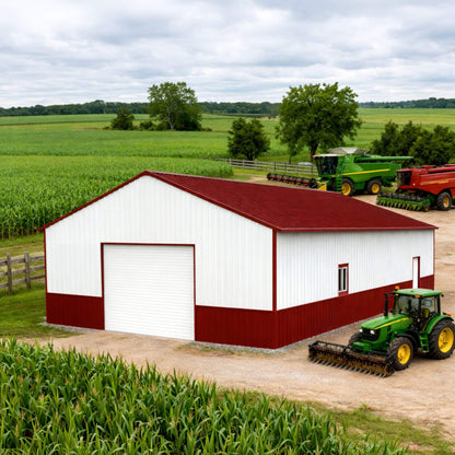 [31X51FT] Alora Heavy-Duty Outdoor Steel Garage Barn Storage Shed (SAK83146)