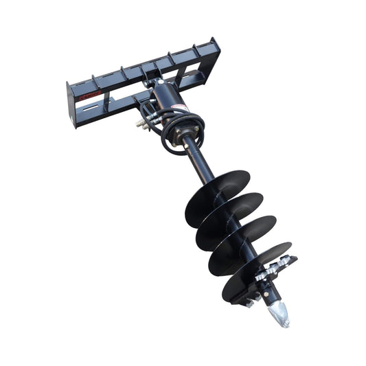 Heavy-Duty Skid Steer Auger Drive Attachment With 12-Inch Post Hole Bit (SAK25169)