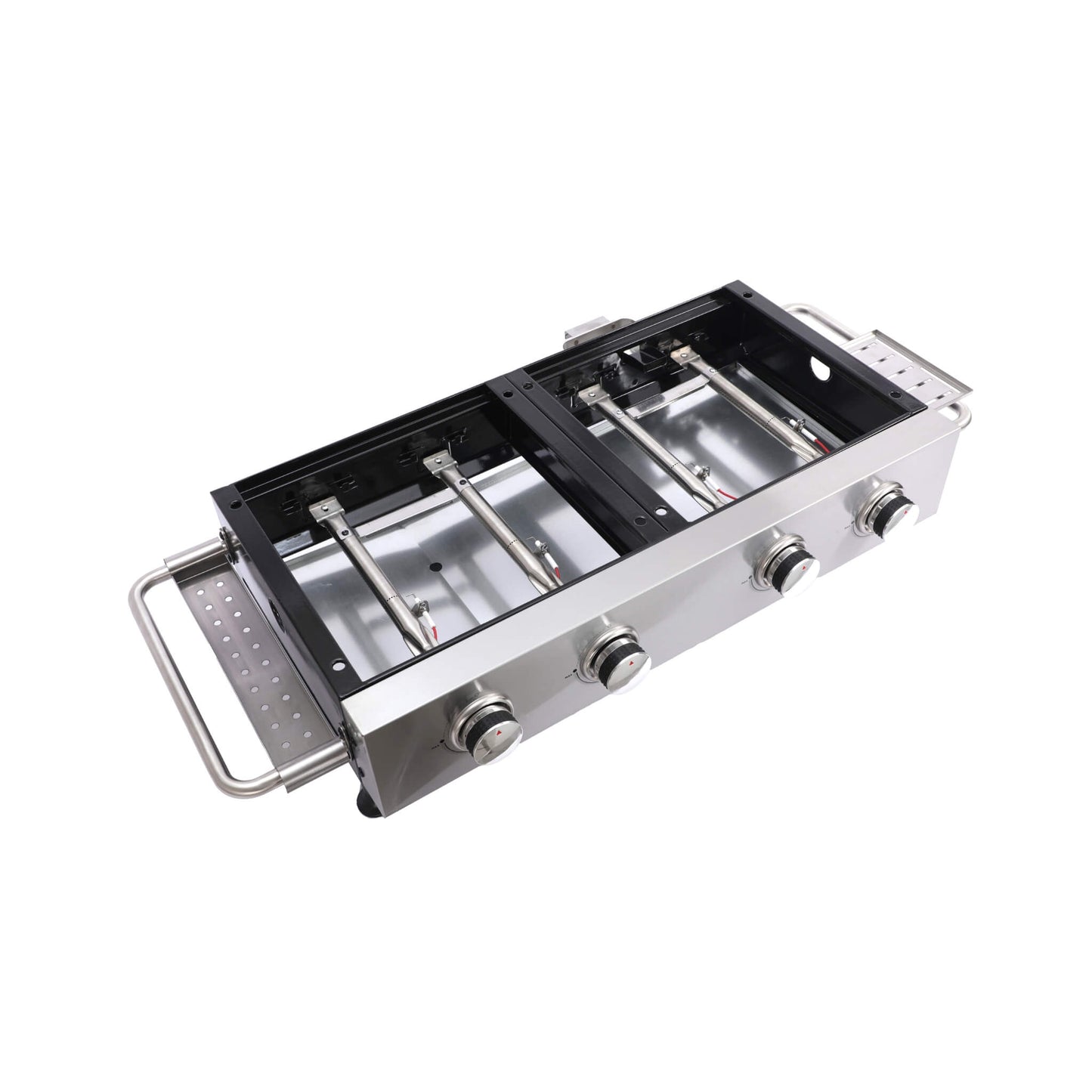 High Temperature 40K BTU 2-Burner Stainless Steel Plancha Combo Gas Grill