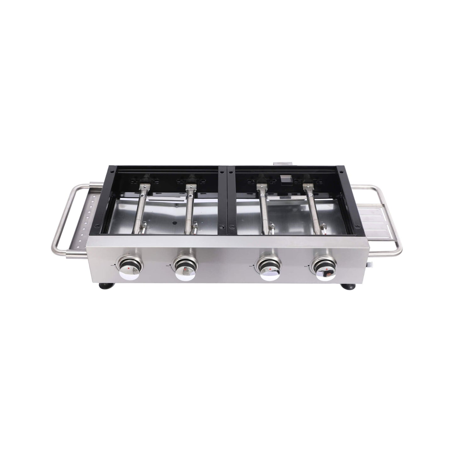 High Temperature 40K BTU 2-Burner Stainless Steel Plancha Combo Gas Grill