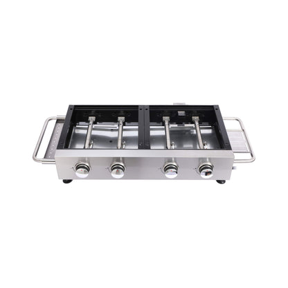 High Temperature 40K BTU 2-Burner Stainless Steel Plancha Combo Gas Grill