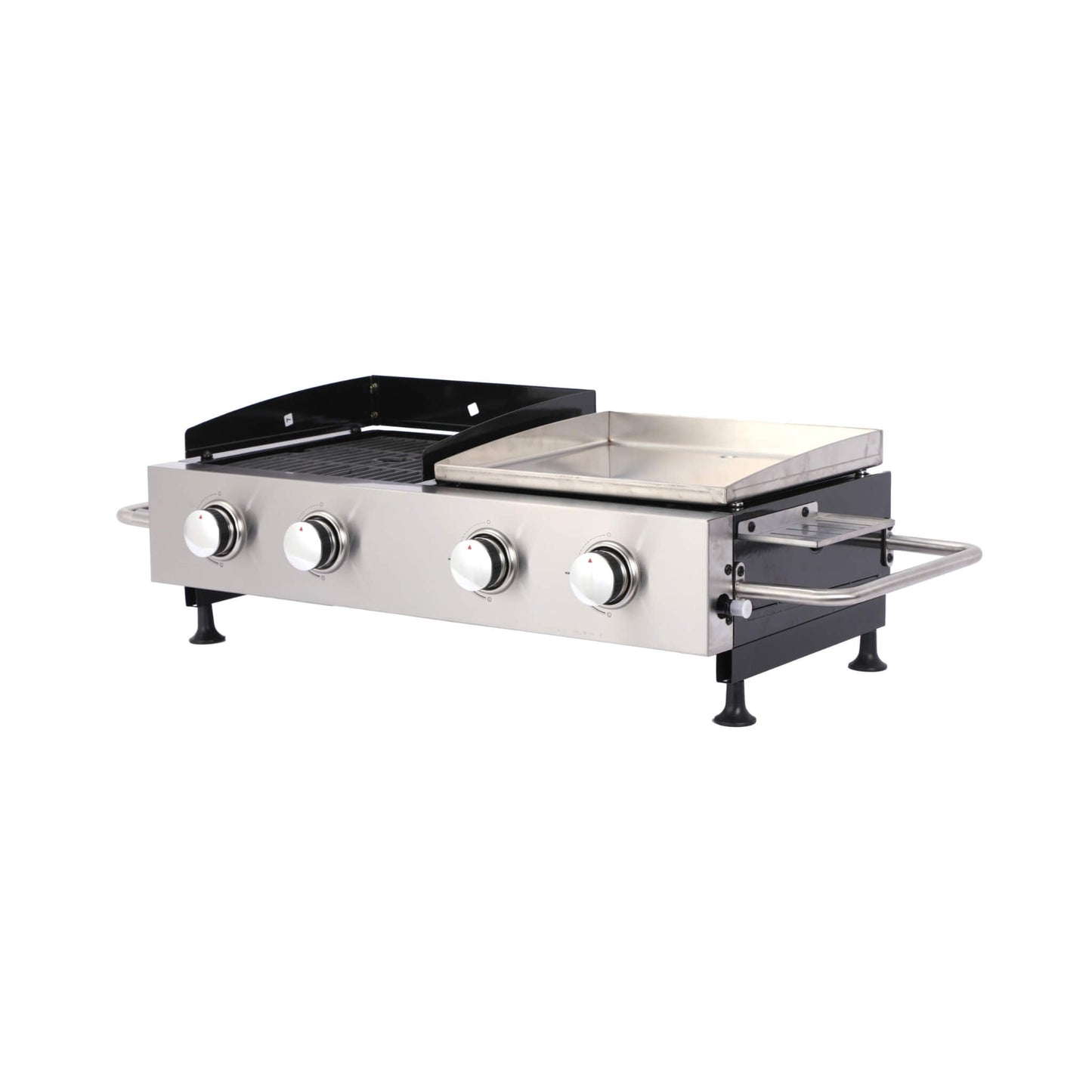 High Temperature 40K BTU 2-Burner Stainless Steel Plancha Combo Gas Grill