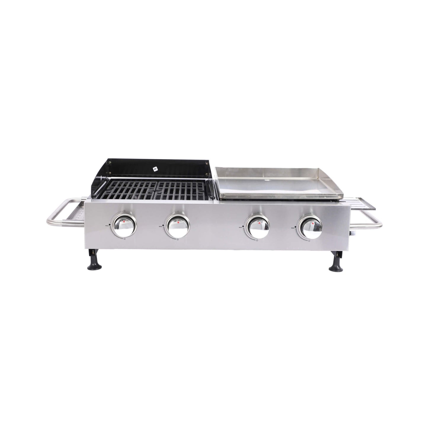 High Temperature 40K BTU 2-Burner Stainless Steel Plancha Combo Gas Grill