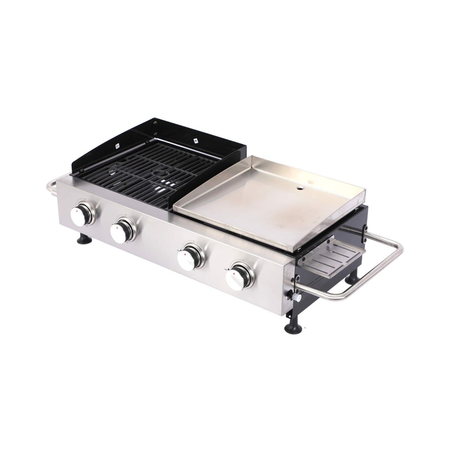 High Temperature 40K BTU 2-Burner Stainless Steel Plancha Combo Gas Grill