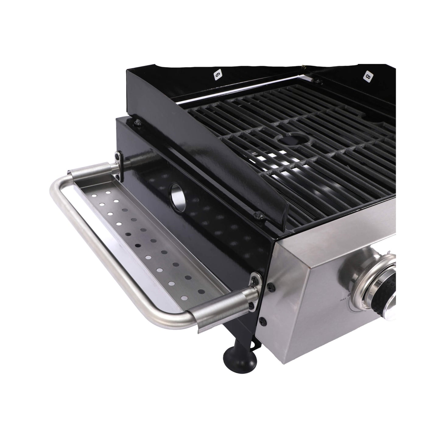 High Temperature 40K BTU 2-Burner Stainless Steel Plancha Combo Gas Grill