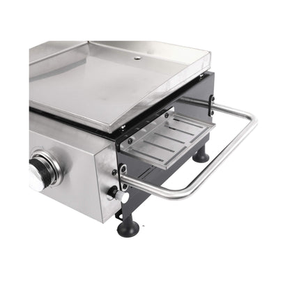 High Temperature 40K BTU 2-Burner Stainless Steel Plancha Combo Gas Grill