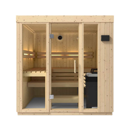 Kohler C1 Luxury Indoor Scandinavian Spruce Home Sauna Kit (SAK60418)