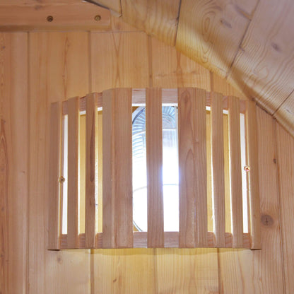 Thermora Ignite Large Premium American White Oak Outdoor Wooden Barrel Sauna With 4.5KW Sauna Heater (SAK45968)