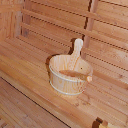 Thermora Ignite Large Premium American White Oak Outdoor Wooden Barrel Sauna With 4.5KW Sauna Heater (SAK45968)