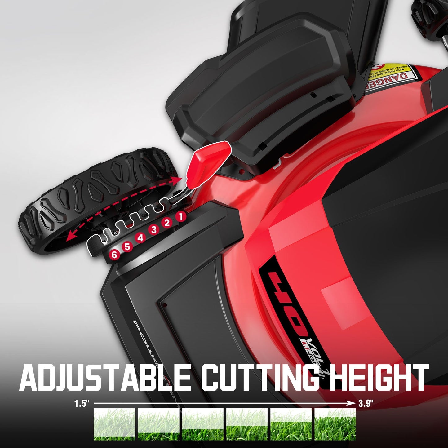 40V 17" Cordless Push Lawn Mower w/ 4.0Ah Battery & Charger MB2417A