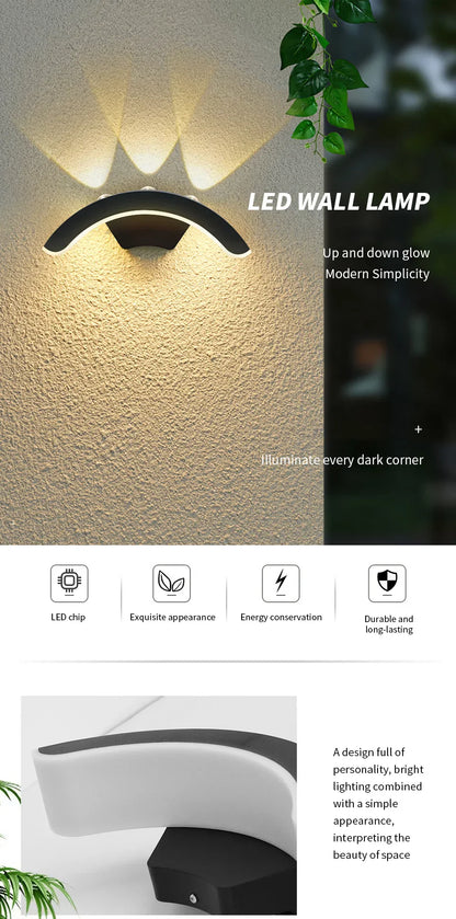 DecorBites™ Motion Sensor Outdoor Wall Light - Waterproof, Modern