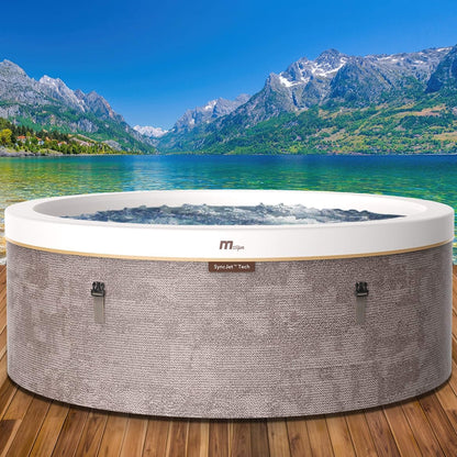 MSpa Cocoon Verto Series Six-Person Inflatable Round Hot Tub With Hydro Massage [F-CO066WE] (SAK50928)