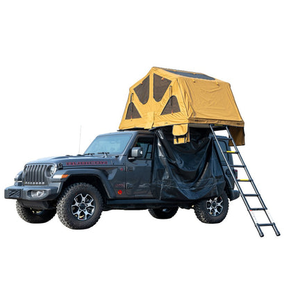Naturnest Andromeda Khaki Soft-Shell Rooftop Tent With Large Panoramic Skylight & YKK Doors (SAK72384)