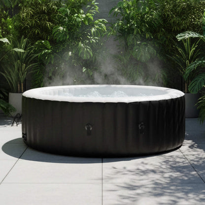 Premium Large 4-Person Inflatable Hot Tub Kit With 8-Color LED Lights (SAK20759)