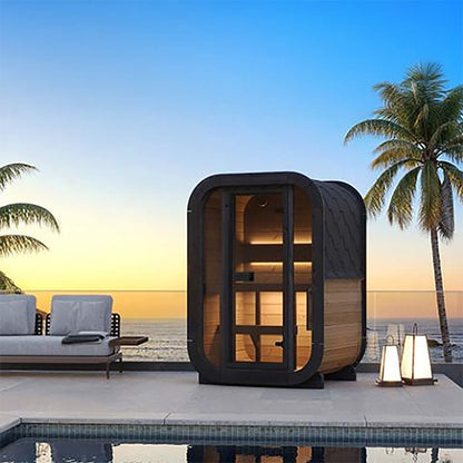 SaunaLife Model CL3G Cube-Series Outdoor 2-Person Home Sauna Kit [SL-MODELCL3G] (SAK23721)