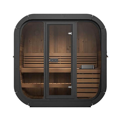 SaunaLife Model CL4G 3-Person Cube-Series Luxury Wooden Outdoor Home Sauna Kit [SL-MODELCL4G] (SAK92610)