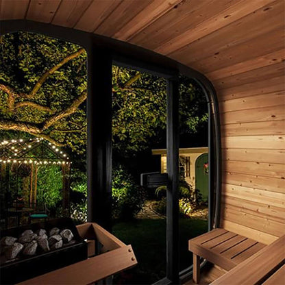 SaunaLife Model CL5G 4-Person Cube-Series Luxury Wooden Outdoor Home Sauna Kit [SL-MODELCL5G] (SAK91835)