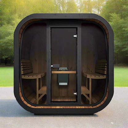 SaunaLife Model CL7G 6-Person Cube-Series Luxury Wooden Outdoor Home Sauna Kit [SL-MODELCL7G] (SAK95274)