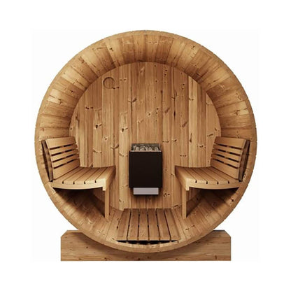 SaunaLife Model E6 Ergo Series 3-Person Thermo-Spruce Backyard Sauna Barrel [SL-MODELE6] (SAK38572)
