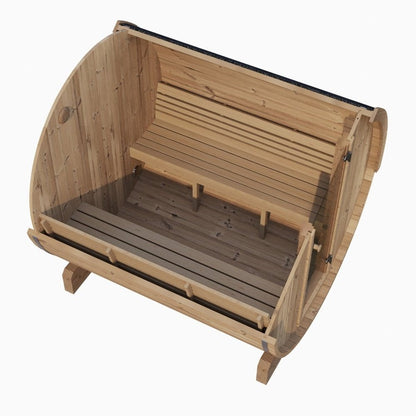 SaunaLife Model E8 Ergo Series 6-Person Outdoor Thermo-Spruce Sauna Barrel [SL-MODELE8] (SAK31809)