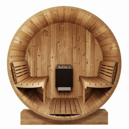 SaunaLife Model E8W Ergo Series 6-Person Outdoor Thermo-Spruce Sauna Barrel [SL-MODELE8W] (SAK92573)