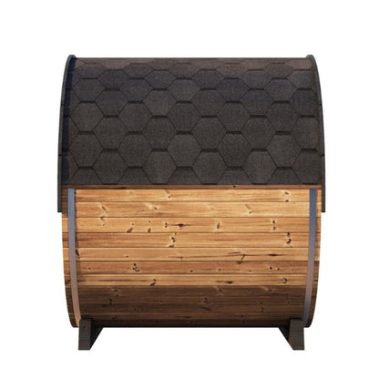 SaunaLife Model EE8G Ergo Series 6-Person Outdoor Sauna Barrel With Tempered Glass Front [SL-MODELEE8G] (SAK95812)