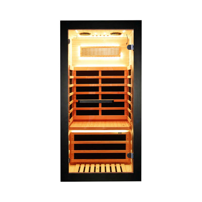 Thermora Solara Single-Person Chilean Pine Infrared Sauna Cabin (SAK57926)